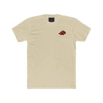 Itachi Uchiha T-Shirt — Red Uchiha Fan Art Tee (Small Chest Akatsuki Cloud & Back Uchiha Emblem)