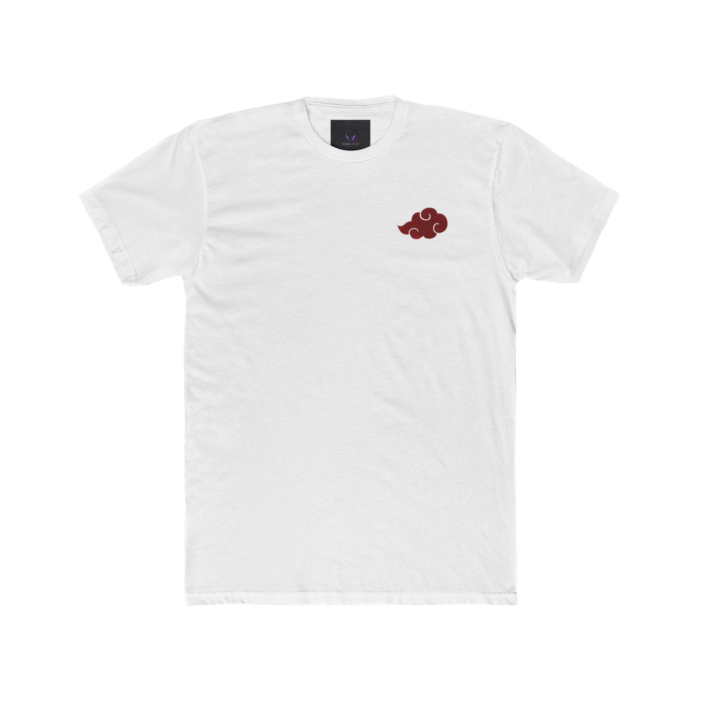 Itachi Uchiha T-Shirt — Red Uchiha Fan Art Tee (Small Chest Akatsuki Cloud & Back Uchiha Emblem)