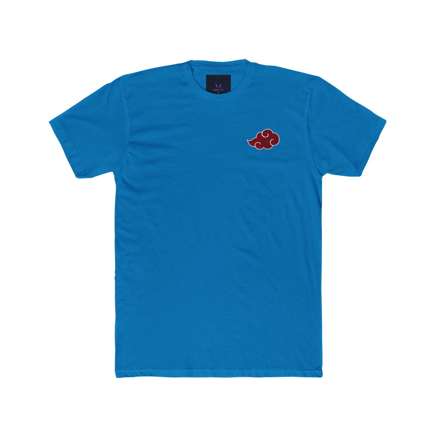 Itachi Uchiha T-Shirt — Red Uchiha Fan Art Tee (Small Chest Akatsuki Cloud & Back Uchiha Emblem)