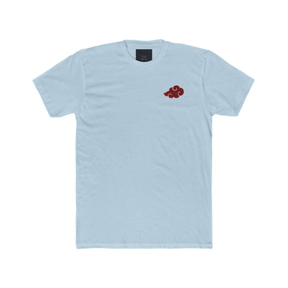 Itachi Uchiha T-Shirt — Red Uchiha Fan Art Tee (Small Chest Akatsuki Cloud & Back Uchiha Emblem)
