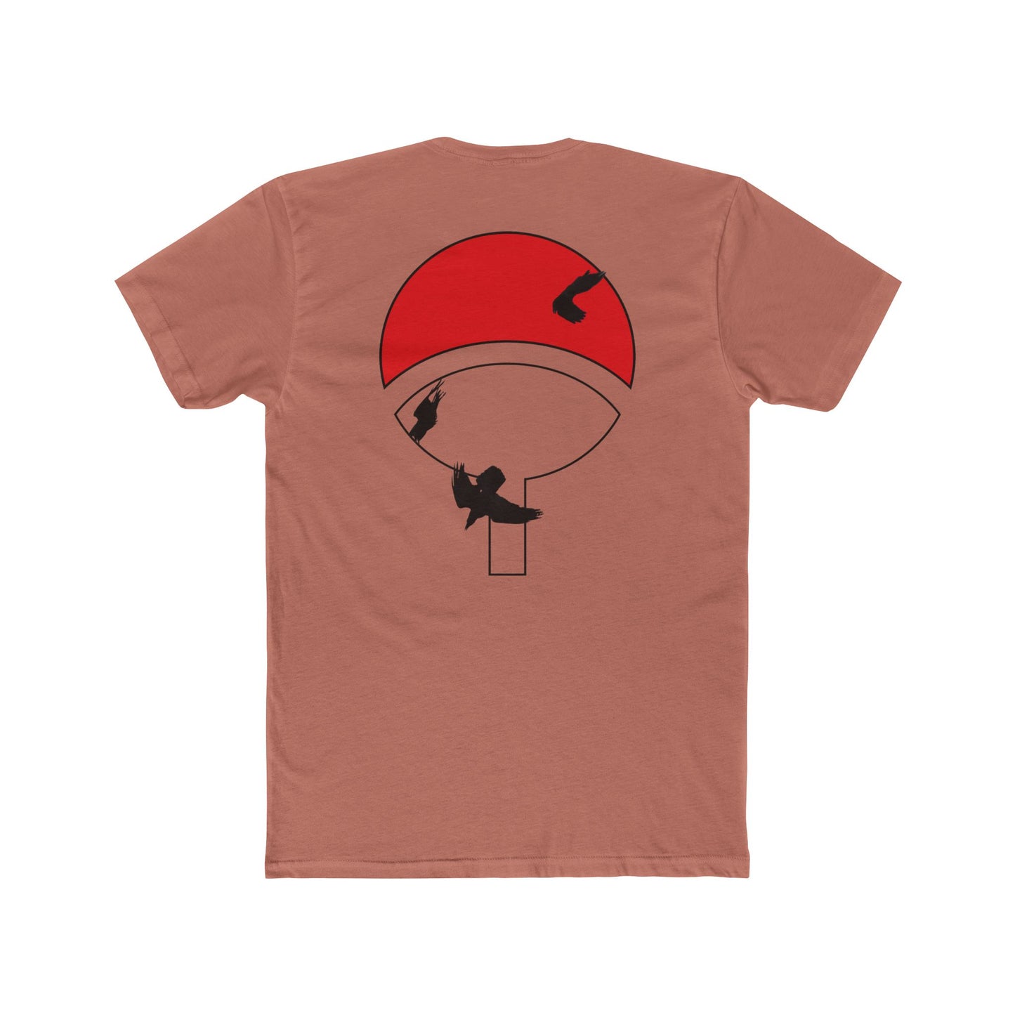 Itachi Uchiha T-Shirt — Red Uchiha Fan Art Tee (Small Chest Akatsuki Cloud & Back Uchiha Emblem)