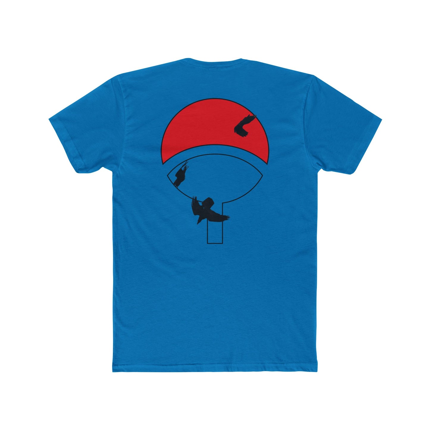 Itachi Uchiha T-Shirt — Red Uchiha Fan Art Tee (Small Chest Akatsuki Cloud & Back Uchiha Emblem)