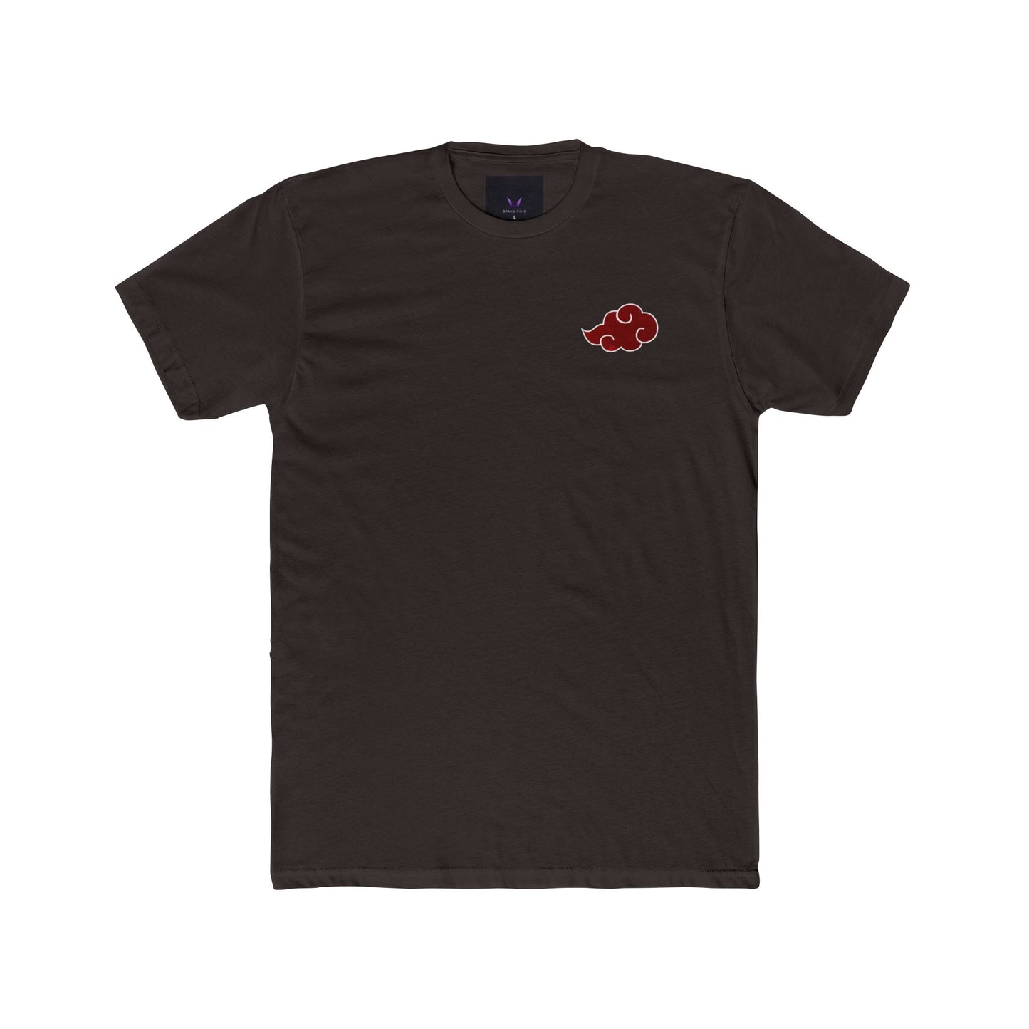 Itachi Uchiha T-Shirt — Red Uchiha Fan Art Tee (Small Chest Akatsuki Cloud & Back Uchiha Emblem)