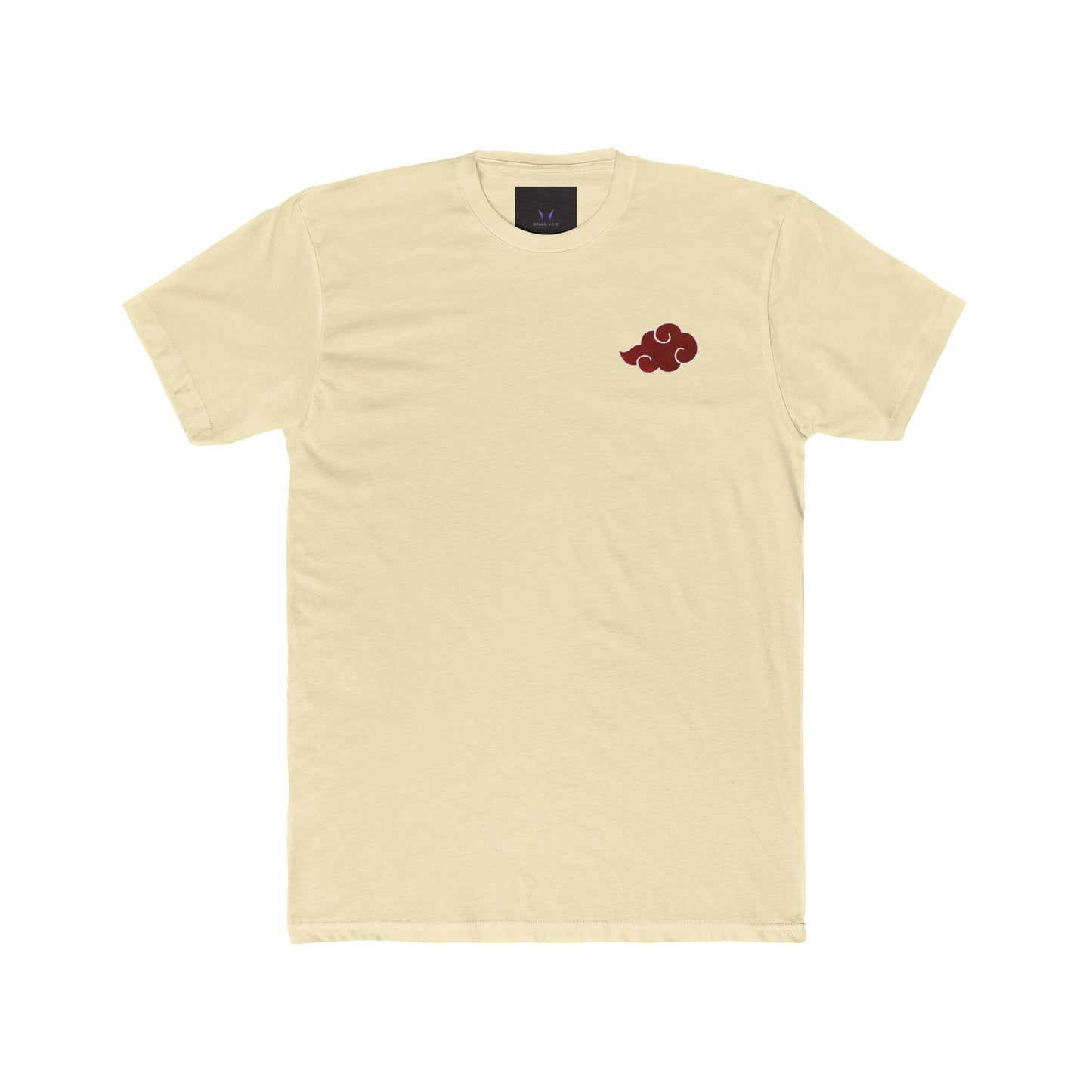 Itachi Uchiha T-Shirt — Red Uchiha Fan Art Tee (Small Chest Akatsuki Cloud & Back Uchiha Emblem)