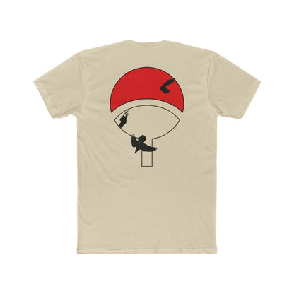 Itachi Uchiha T-Shirt — Red Uchiha Fan Art Tee (Small Chest Akatsuki Cloud & Back Uchiha Emblem)