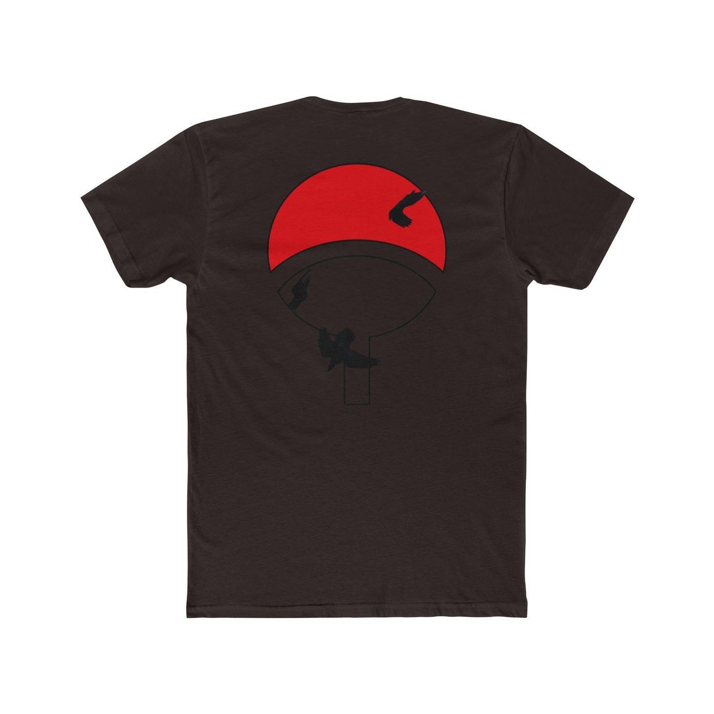 Itachi Uchiha T-Shirt — Red Uchiha Fan Art Tee (Small Chest Akatsuki Cloud & Back Uchiha Emblem)