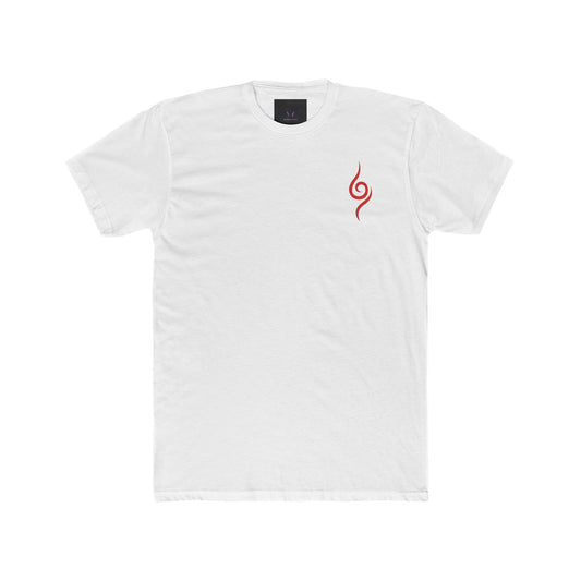 Kakashi Hatake Graphic Tee — Minimal Red Sigil Front, Fox Mask Back