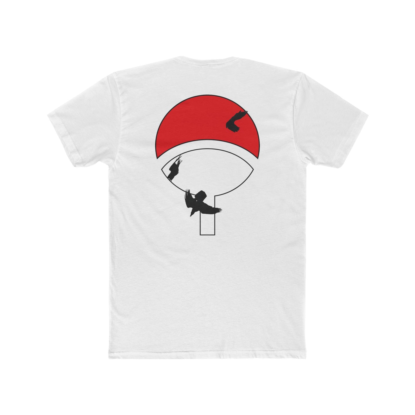 Itachi Uchiha T-Shirt — Red Uchiha Fan Art Tee (Small Chest Akatsuki Cloud & Back Uchiha Emblem)