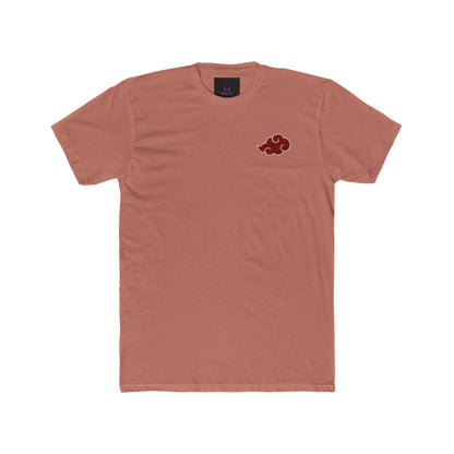 Itachi Uchiha T-Shirt — Red Uchiha Fan Art Tee (Small Chest Akatsuki Cloud & Back Uchiha Emblem)